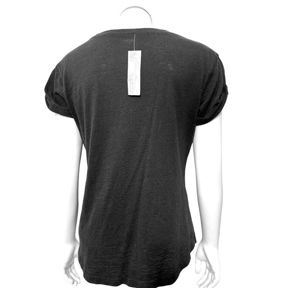 A.N.A. A New Approach Sheer Black Cotton Polyester Cuffed Sleeve Tee Size PS - Picture 4 of 8